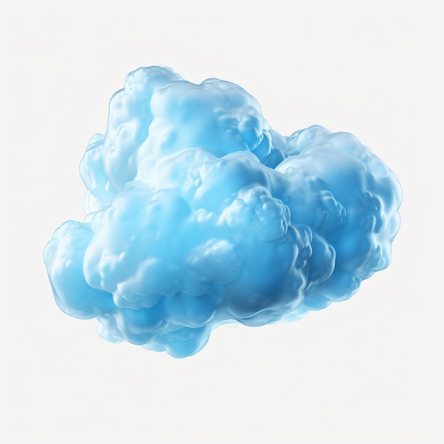 Realistic cloud isolated on white background