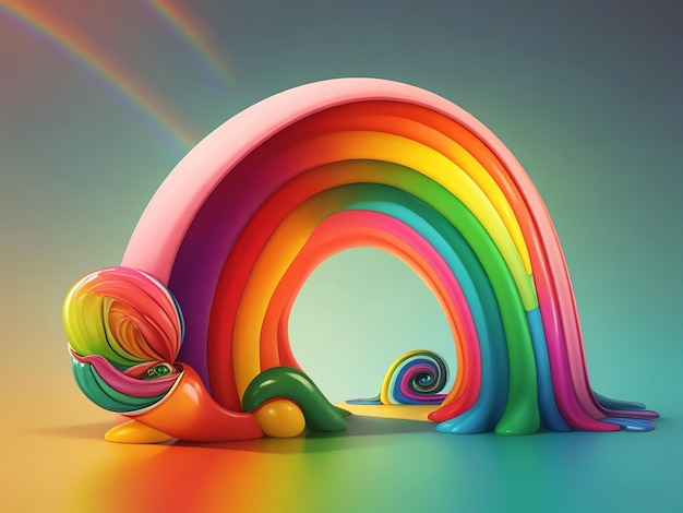 現実的なカラフルな虹のコンセプト