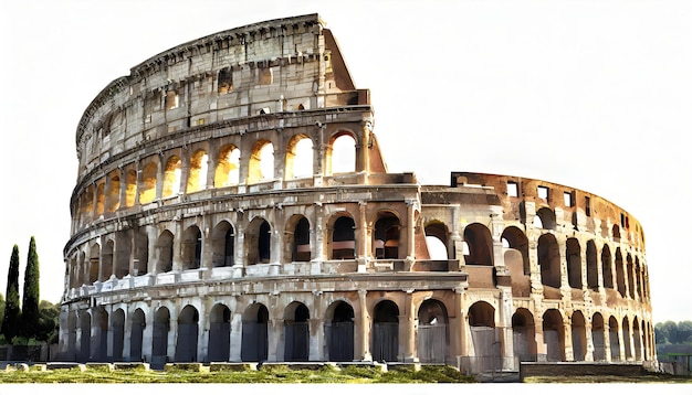 Realistic colosseum in rome italy