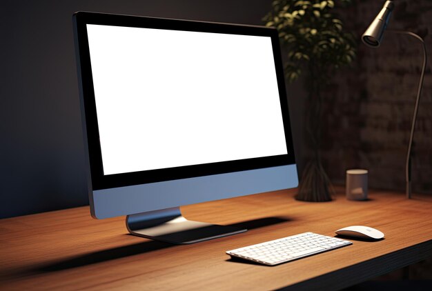 Photo realistic computer monitor mockup