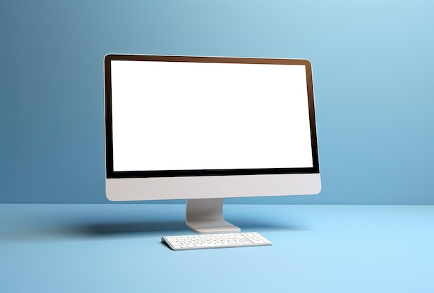 現実的なコンピュータモニターモックアップ
