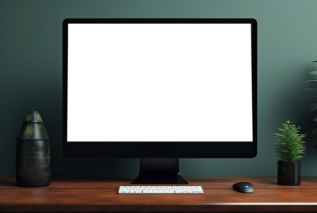 Photo realistic computer monitor mockup