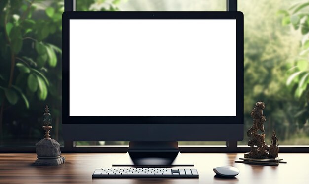 Photo realistic computer monitor mockup