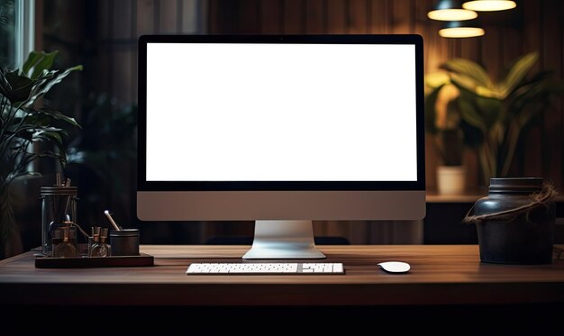 Photo realistic computer monitor mockup