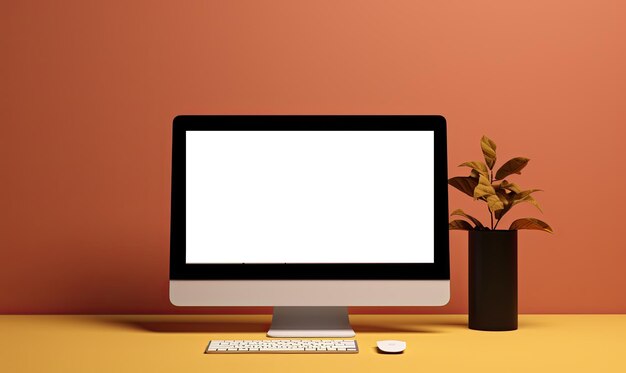 Photo realistic computer monitor mockup