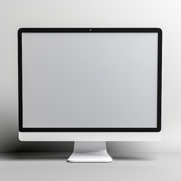 Realistic computer monitor mockup