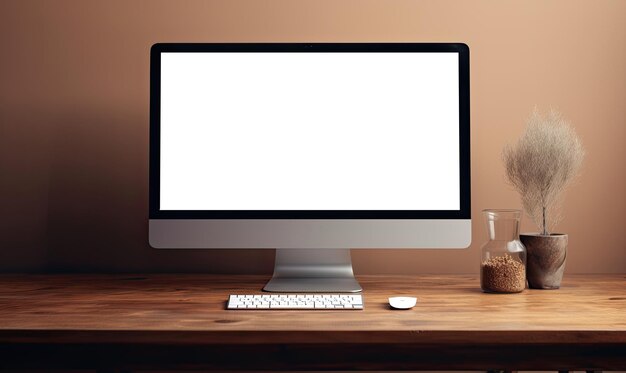 Photo realistic computer monitor mockup