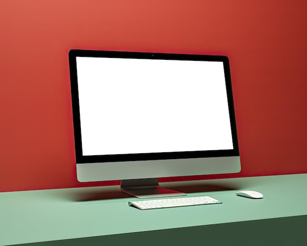 Photo realistic computer monitor mockup