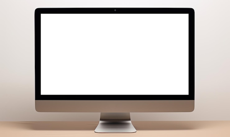Photo realistic computer monitor mockup
