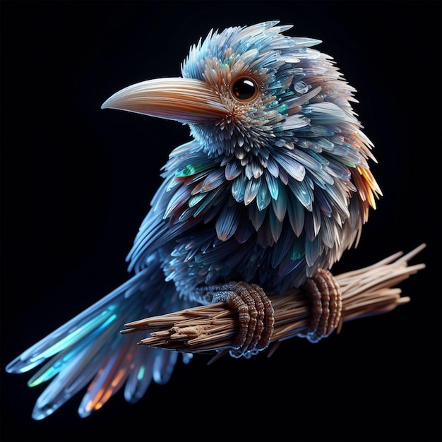 realistic Cristal Barbet bird