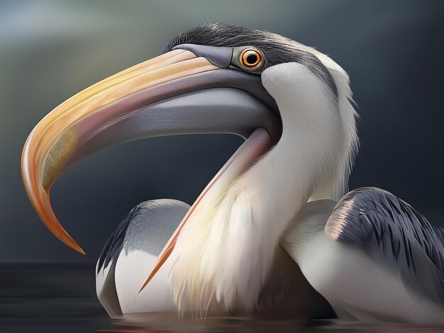 Realistic Cristal Pelican bird