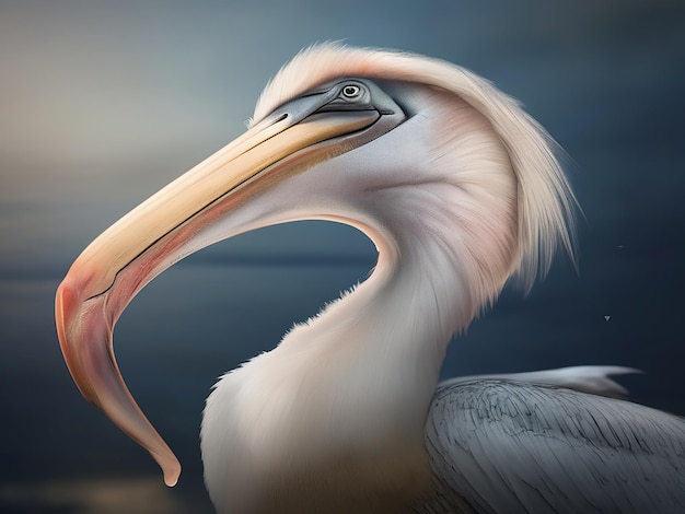 Realistic Cristal Pelican bird