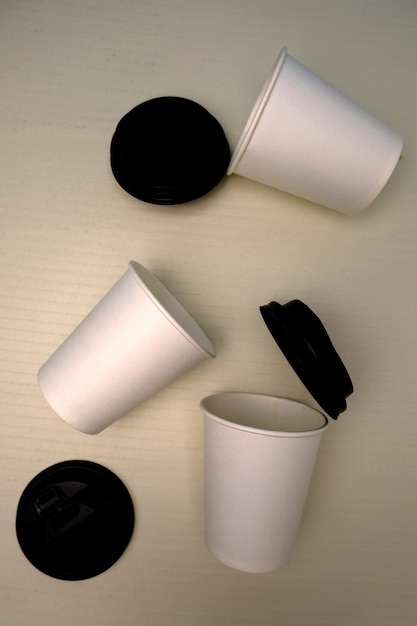 realistic cup of coffee concept  for above