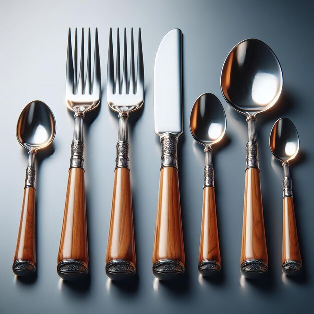 Photo realistic cutlery set