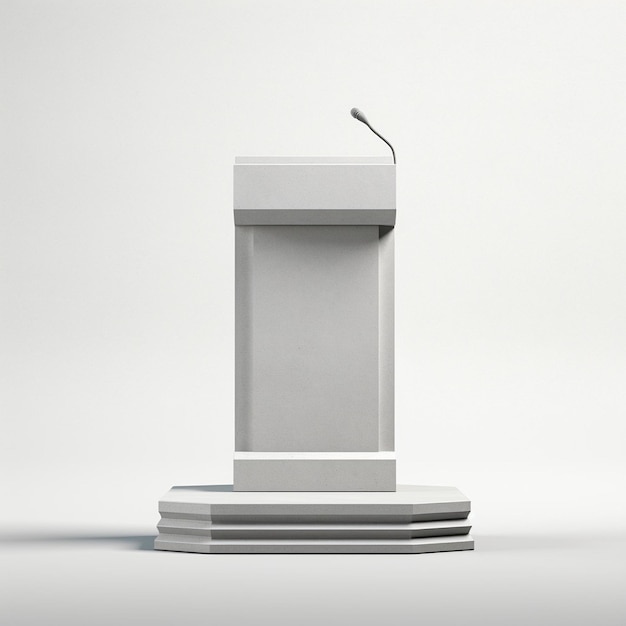 Photo realistic d pedestal podium in pastel colors