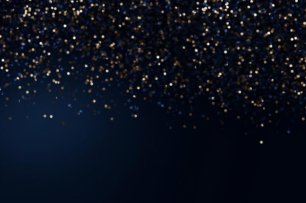 Realistic dark blue background with glitters