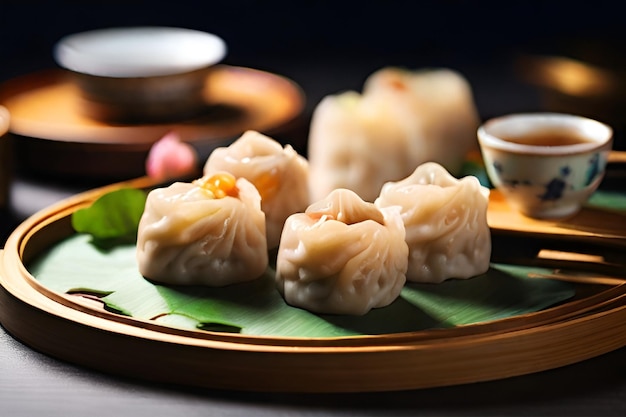 Realistic delicious dimsum for display purposes