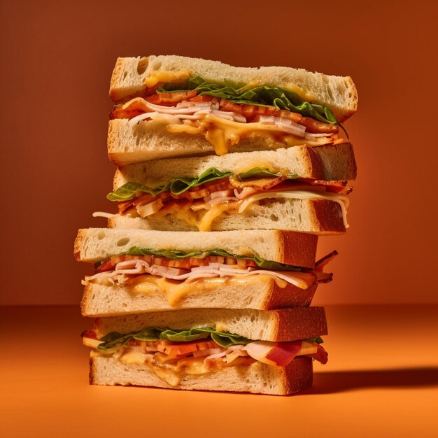 Foto un panino realistico e delizioso