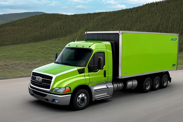 Foto modello realistico di camion di consegna