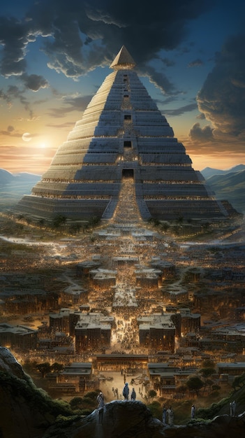 Premium AI Image | Realistic Depiction of an Advanced Ancient Civilization