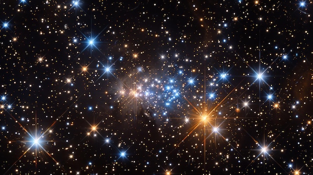 Realistic depiction of the Open Cluster emphasizing its older stellar population and rich starry field Generative AI