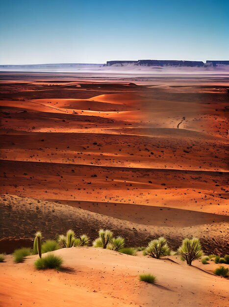Фото Реалистичная пустыня весной в нейтральной палитре высокой детализации