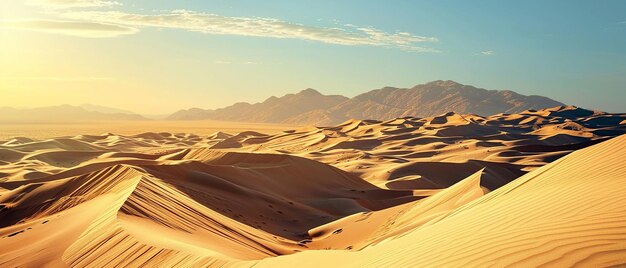 リアルな砂漠の風景 リアル的な砂丘の美しい景色