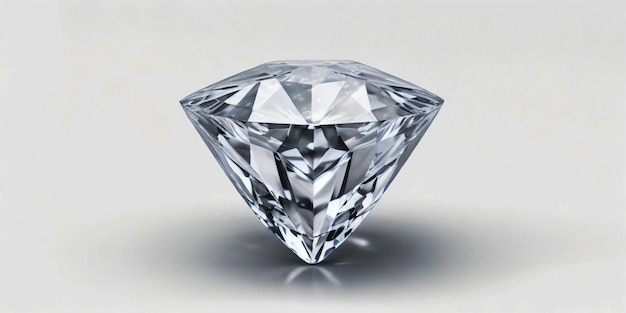 Realistic diamond isolated on white