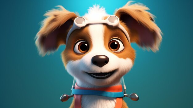 realistic dog nurse in a cute style Generative Ai