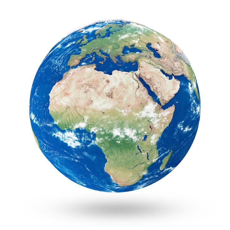 Photo realistic earth planet