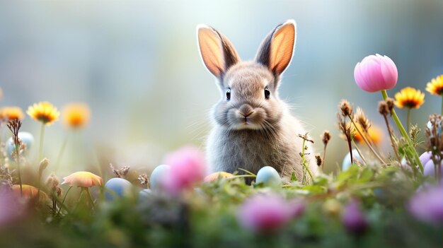 Realistic easter background