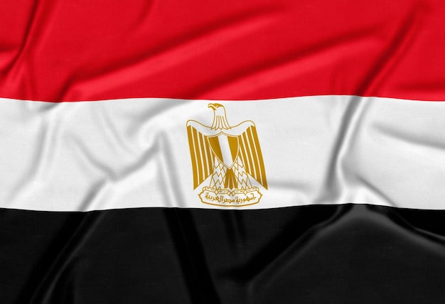 Фото Реалистичный фон флага египта