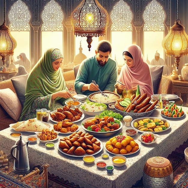 Реалистичная иллюстрация eid alfitr