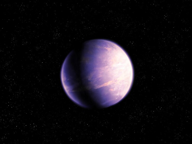 Photo 黒い背景の現実的な外惑星 壮観な惑星の壁紙 鮮やかな色のエイリアン惑星