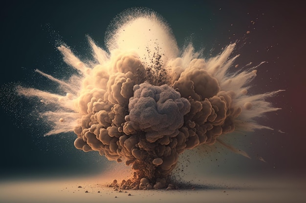 Realistic Explosion Effect in Dust