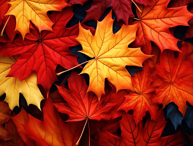 Realistic Fall leaves wallpaper