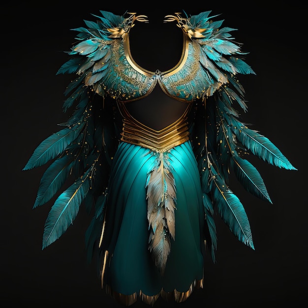 Realistic feather dress