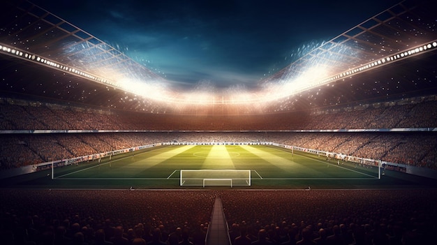 Realistic Football stadium background