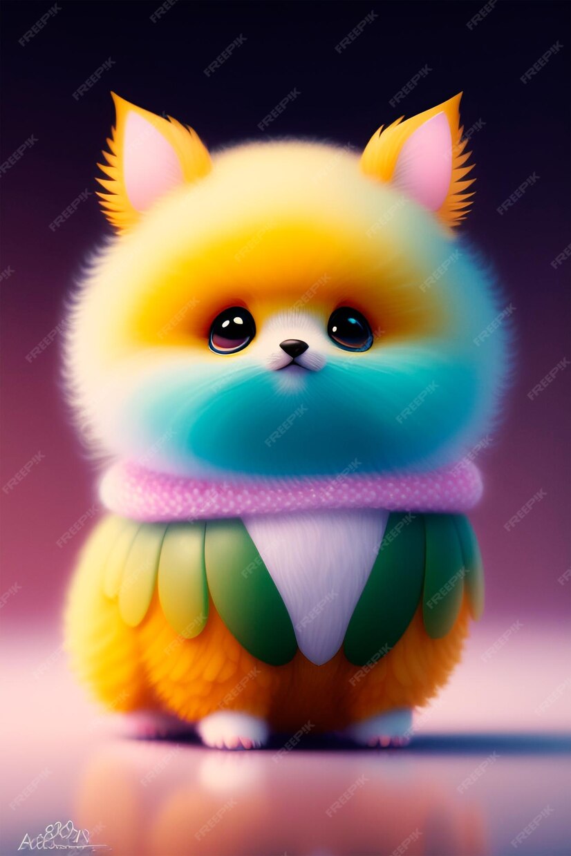 Premium AI Image | A realistic furry cartoon cat