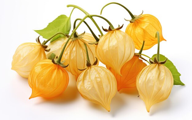 A Realistic Glimpse of Physalis a Culinary Delight on White or PNG Tarnsparent Background