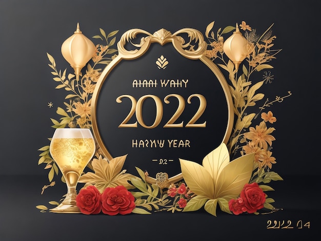 Realistic gold metal inscription 2024 christmas gold calligraphy new year lettering on the black ba