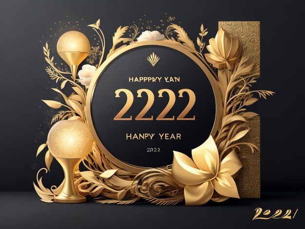 Realistic gold metal inscription 2024 Christmas Gold calligraphy New Year lettering on the black ba