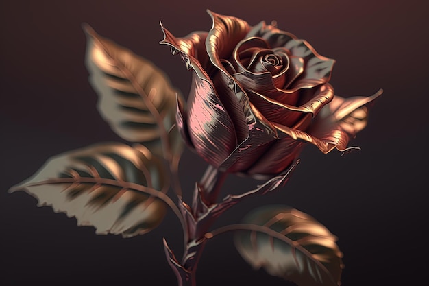 realistic gold rose background , ai generated