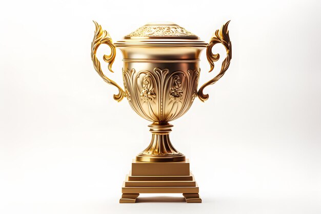 Photo realistic golden trophy for winner