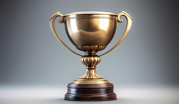 Realistic Golden Trophy For Winner