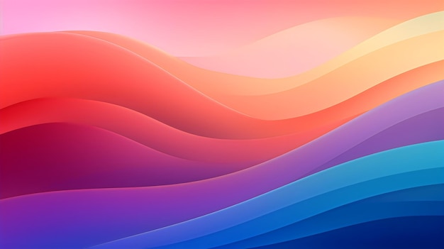 Realistic Gradient Wallpaper vibrant colors created with Generative AI