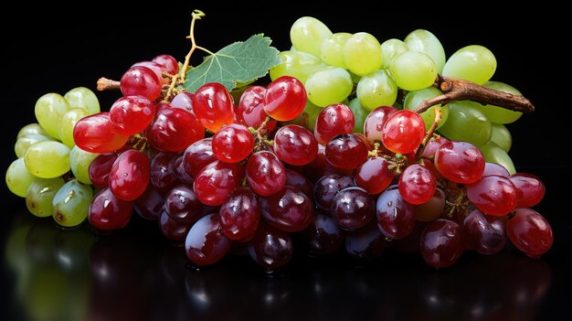 Realistic Grapes Captivating Image of Freshly Picked Grapes Generative AI