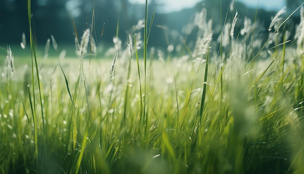 Realistic Grass Brushwood with Blurry Chalk Details