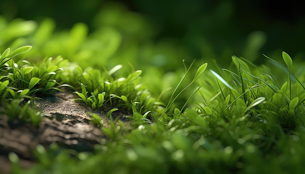 Realistic Grass Brushwood with Blurry Chalk Details