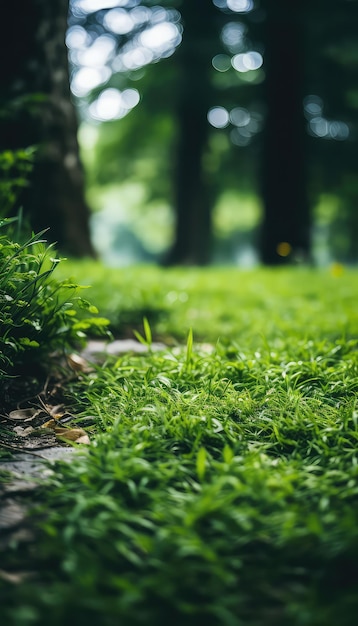 Realistic Grass Brushwood with Blurry Chalk Details